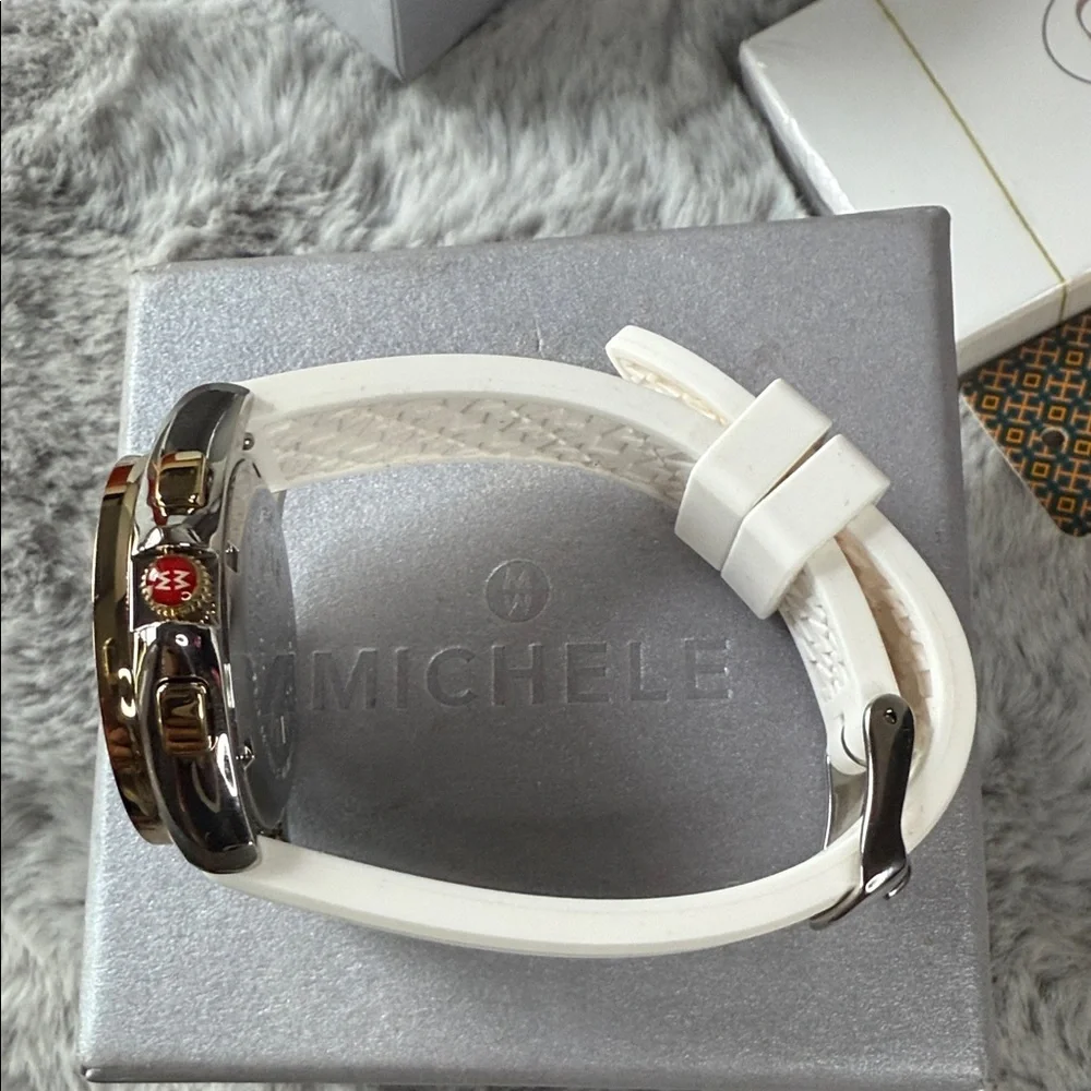 Michele Silver and Gold Watch